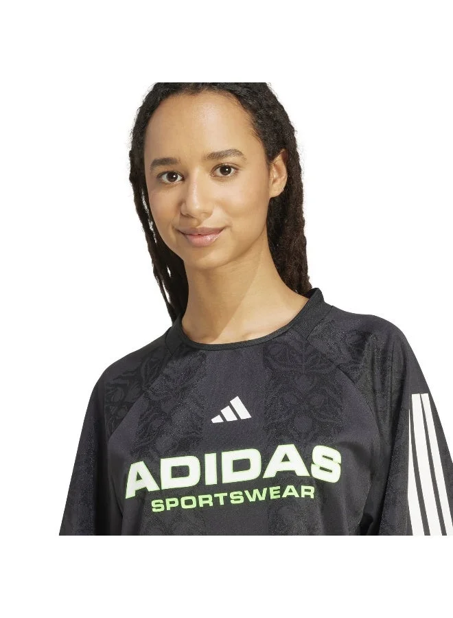 Adidas BLACK/WHITE Tiro X Common Goal Jaquard Tee for Women | Best Price UAE