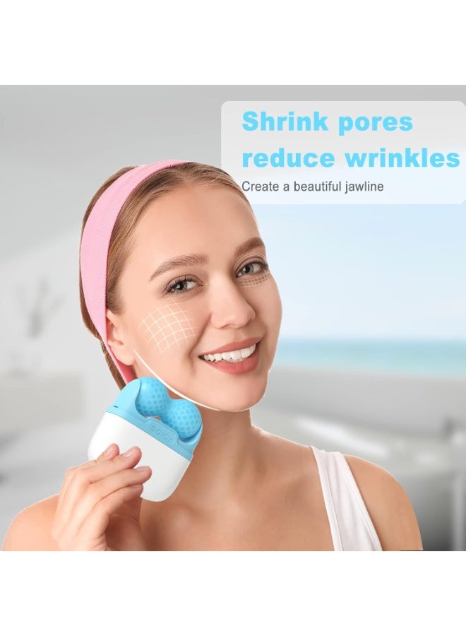 آيس رولر أسطوانة ثلج للوجه والجسم، أداة عناية بالبشرة 2 في 1 لتخفيف الصداع النصفي، وانتفاخ العينين، وتقليل التجاعيد، وتخفيف آلام العضلات، وتخفيف حروق الشمس والاحمرار. - Image 3