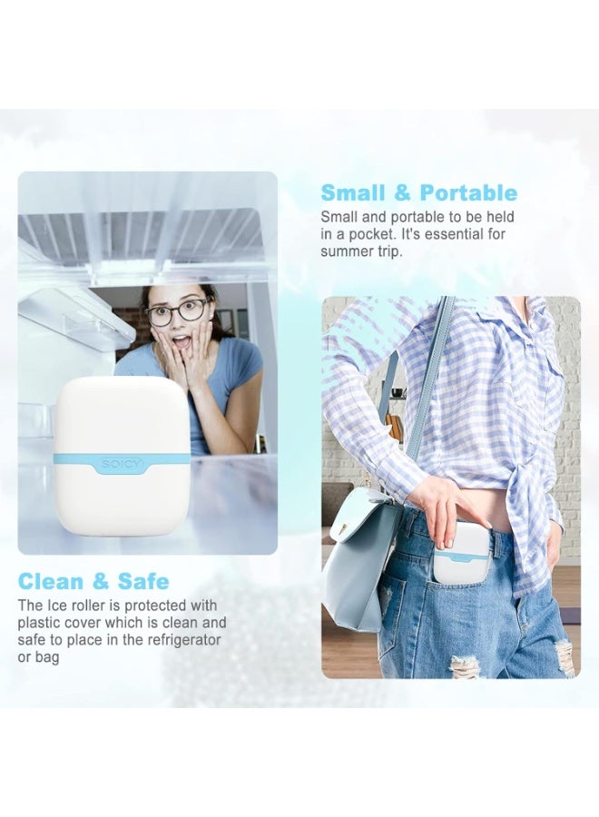 آيس رولر أسطوانة ثلج للوجه والجسم، أداة عناية بالبشرة 2 في 1 لتخفيف الصداع النصفي، وانتفاخ العينين، وتقليل التجاعيد، وتخفيف آلام العضلات، وتخفيف حروق الشمس والاحمرار. - Image 5
