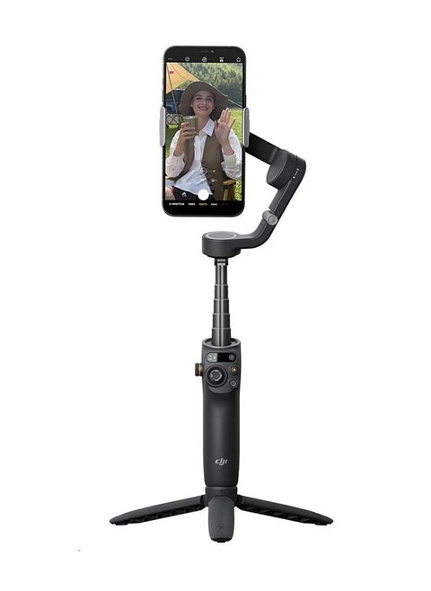 OSMO 6 Smartphone Gimbal Stabilizer, 3-Axis Phone Gimbal, Built-In Extension Rod, Portable and Foldable, Android and iPhone Gimbal with ShotGuides, Vlogging Stabilizer, YouTube TikTok Video