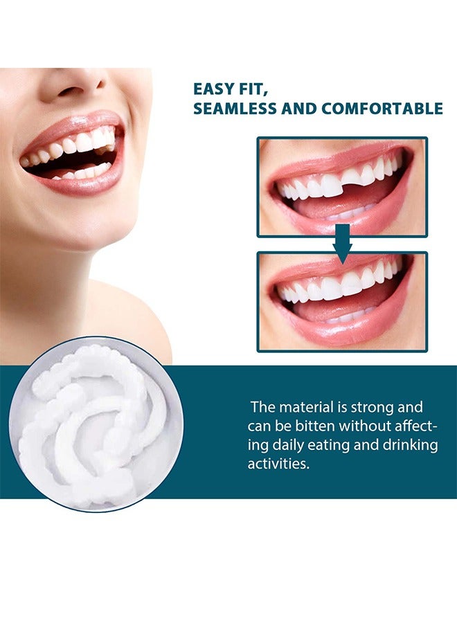 EELHOE EELHOE Adjustable Snap-On Dentures, Upper and Lower Jaw Cosmetic Denture Veneers, Smile Dentures, Temporary Dental Restoration Kit, Instant Snap-On Confident Smile  - Image 3