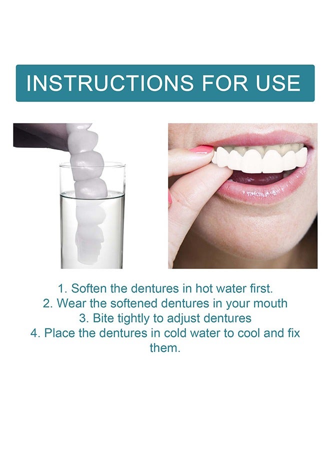 EELHOE EELHOE Adjustable Snap-On Dentures, Upper and Lower Jaw Cosmetic Denture Veneers, Smile Dentures, Temporary Dental Restoration Kit, Instant Snap-On Confident Smile  - Image 5