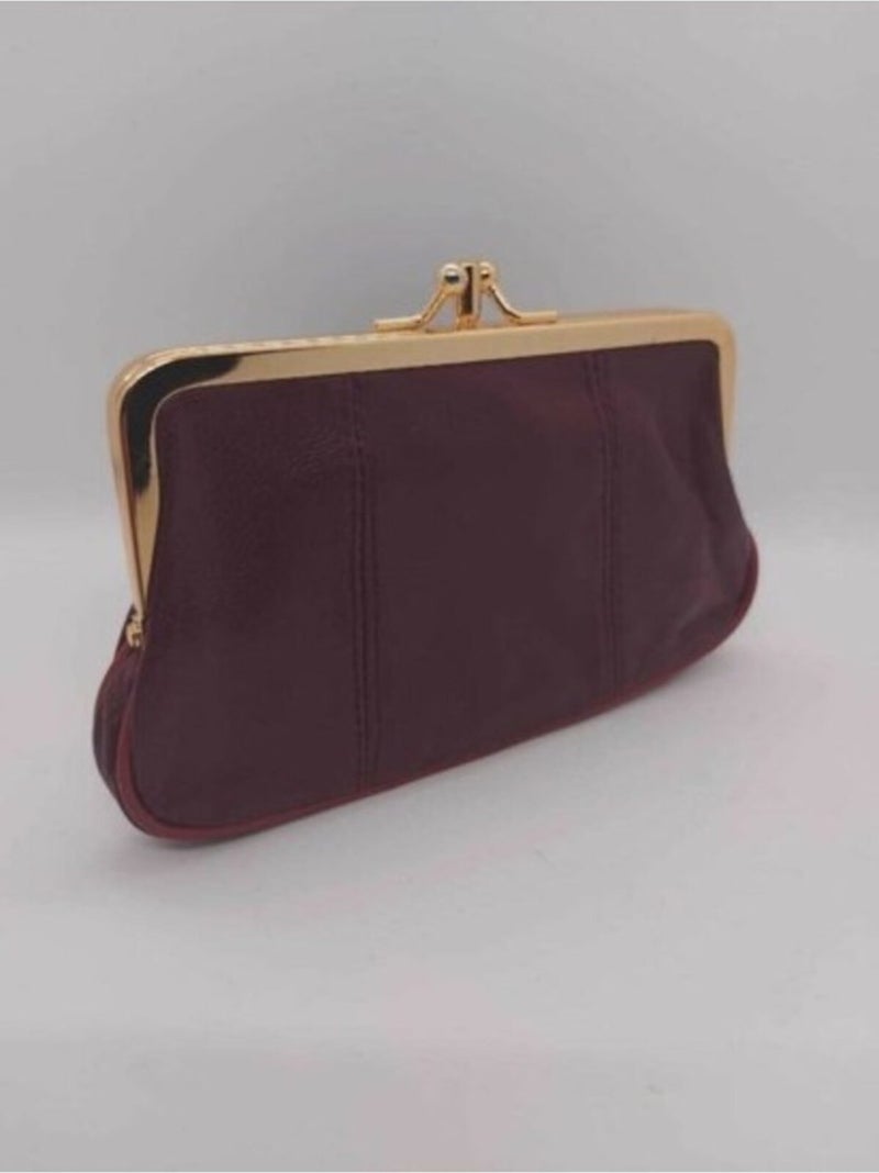 Erzeno Claret Red Women's Wallet with Leather Clip and Cubs  - Image 3