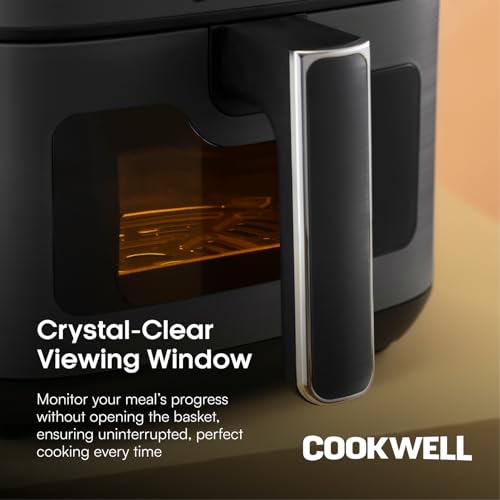 Cookwell Air Fryer - 5L With See Through Window - 1400W (Grey & Black) - Image 4