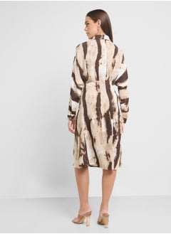 Ginger Tie Dye Print Shirt Dress  - Image 2