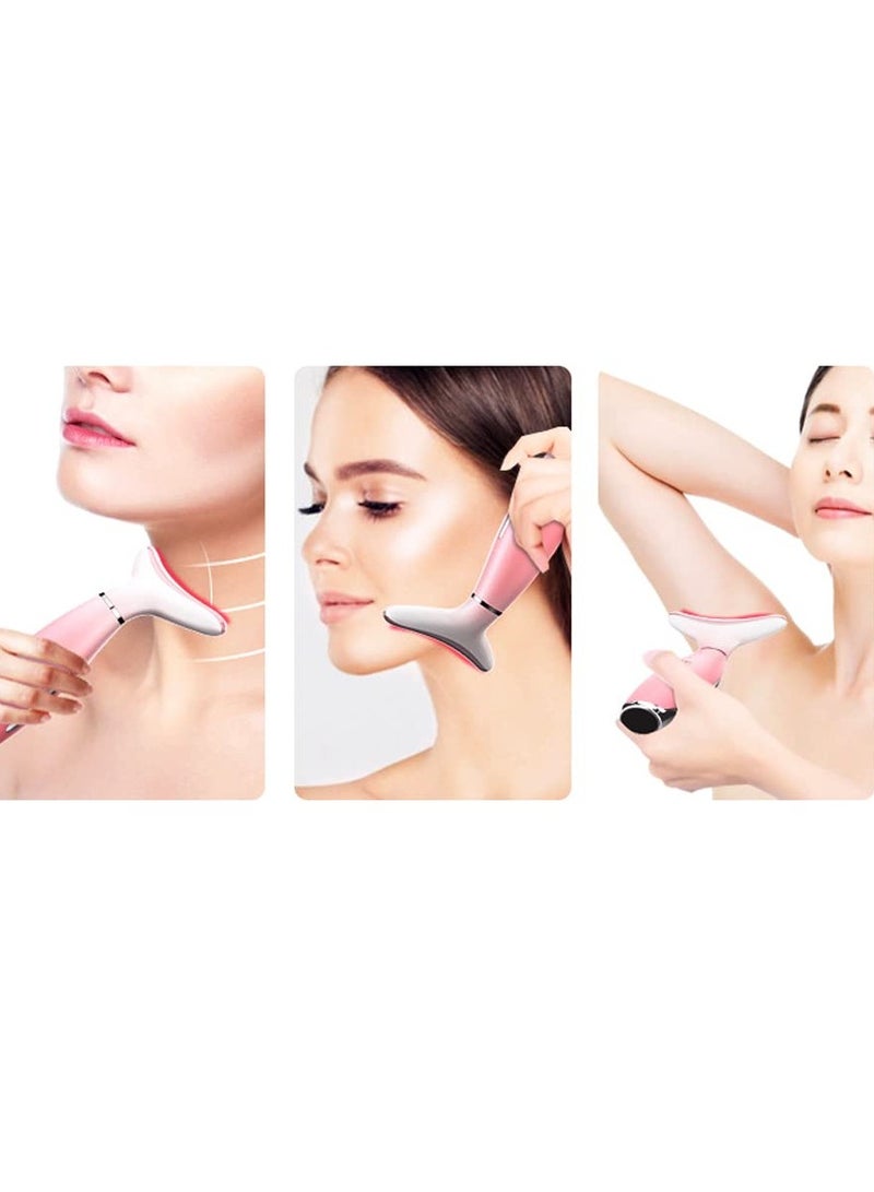 Excefore Beauty Massager for Face and Neck, Vibrating Facial Massager with Heat , Vibration and Led. Electric Face Massager for Skin Improve, Smooth, Firm, Skin for a Radiant Appearance (Pink) - Image 3