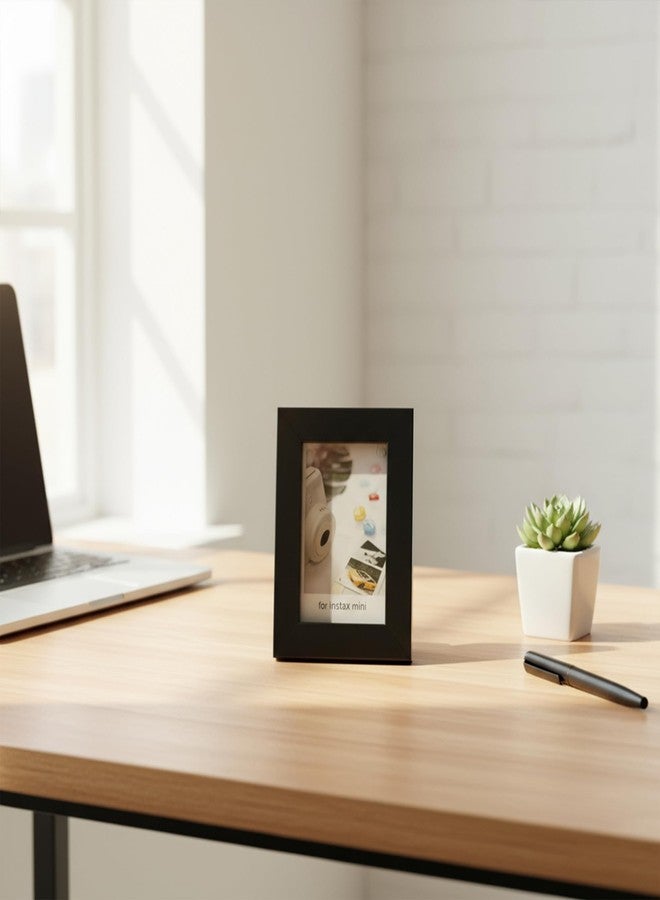 CALVILLE Mini 3 Inch Film Photo Frame compatible with Fuji Polaroid Instax Mini 12/11/99/EVO Instant Camera photos, Wooden Frame Holds 2.2x3.4 Inches for Wall & Tabletop Display (Brown A) - Image 3