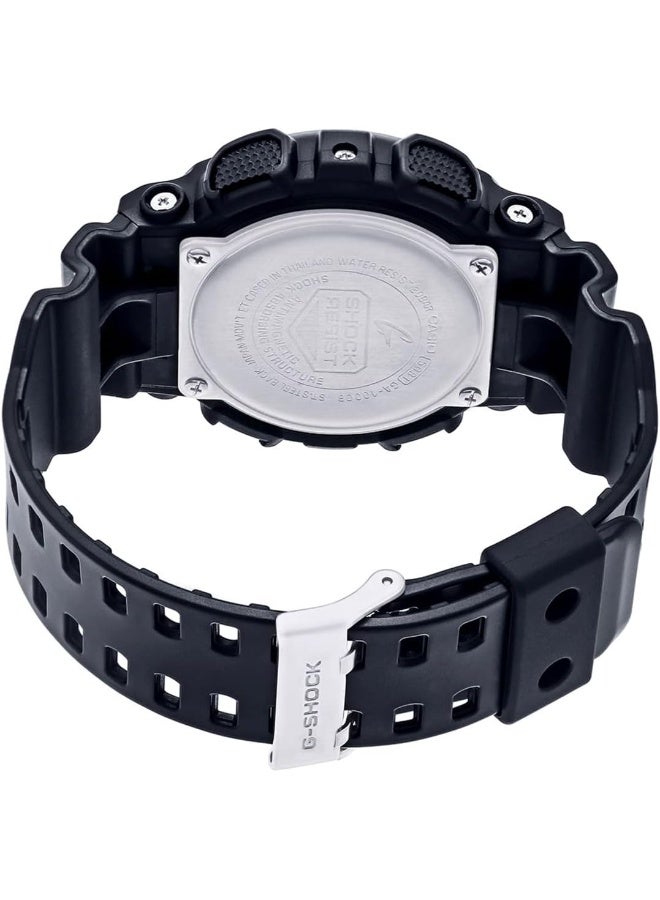 CASIO ساعة كاسيو جي شوك التناظرية الرقمية للرجال - قرص أزرق - GA-100CB-1ADR (G625) - Image 4