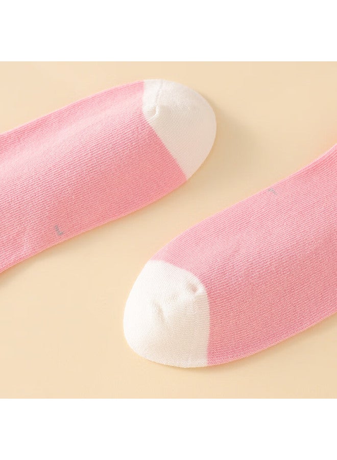 Red Bean Children's Socks Boys And Girls Four Seasons Breathable Mid-tube Cotton Socks Big Kids Student Sports Casual Socks W5016 22-24 - Image 4