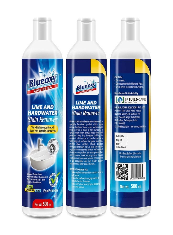 BLUEOXY High-Performance Lime, Rust, Calcium, Stain Remover | Hard Water Stain Remover | Fast Acting Limescale Remover| Cleans Rust, Hard Water Deposits | Ecological Formulation | 500 ML | QTY1 - Image 5