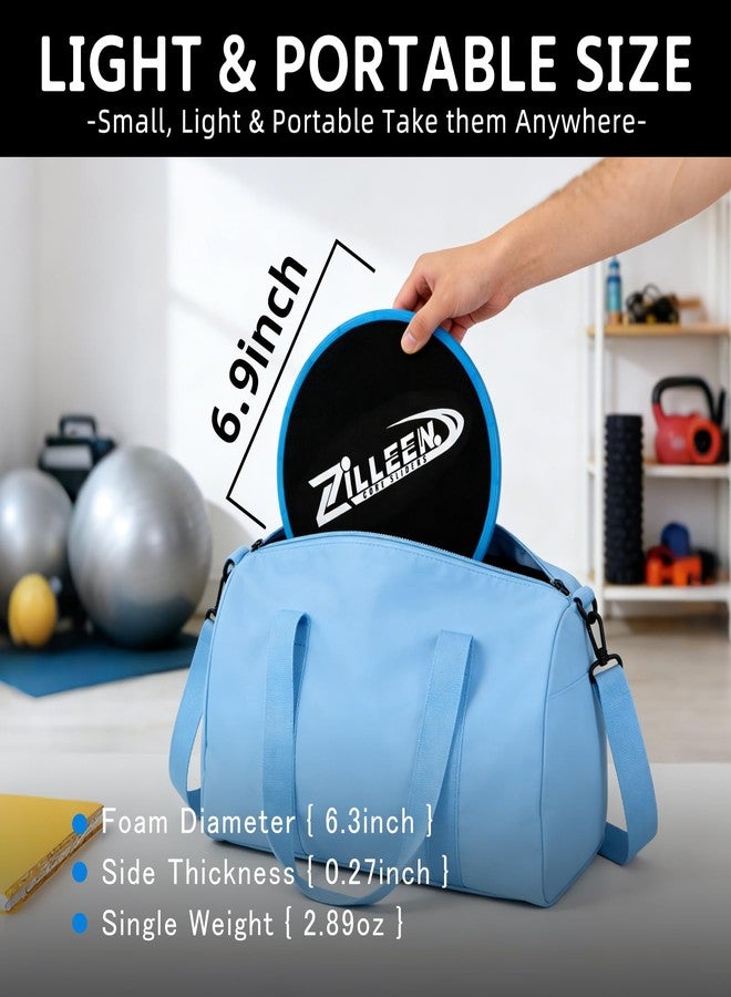 ZILLEEN Exercise Sliders for Working Out Blue Fitness Discs for Pilates Women Men, 2 Pack - Image 4