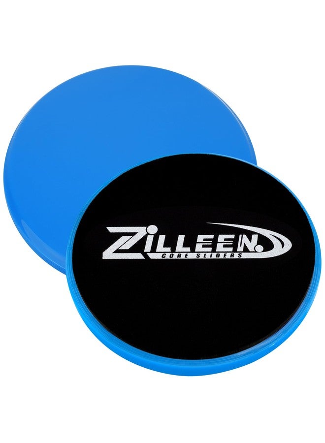 ZILLEEN Exercise Sliders for Working Out Blue Fitness Discs for Pilates Women Men, 2 Pack - Image 1