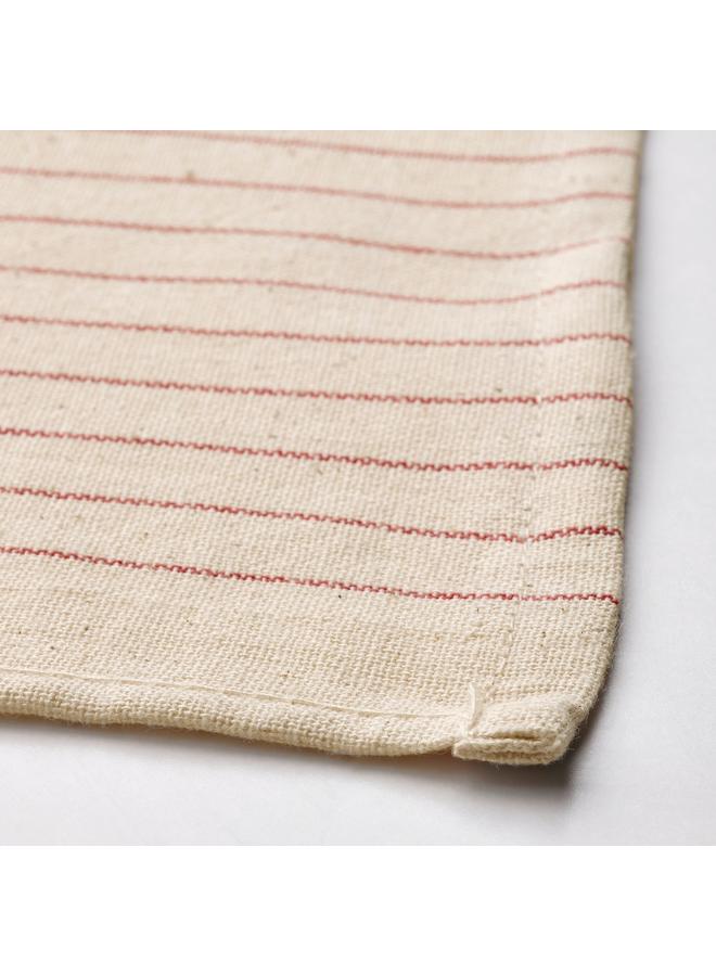 erorex Tablecloth, Stripe Pattern Red/Natural, 150X150 Cm - Image 4