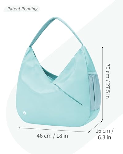 Ceneda Large Gym Bag for Women Sports Duffel Bag with Hidden Yoga Mat Holder & Shoe Compartment Workout Dance Tote Bag with Wet Pocket Overnight Weekender Bag for Travel Yoga (Mint Green) - Image 2