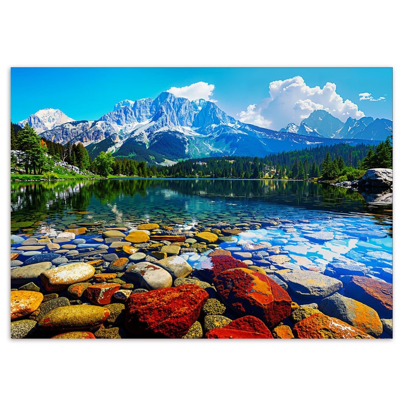Artipuz 1000 Piece Puzzle for Adults Mountain Lake Landscape Jigsaw Puzzle 276 x 197in 1000 Pieces Jigsaw Puzzles for Adults Gift for Friends Family Wall Art Home Decorr - Image 3