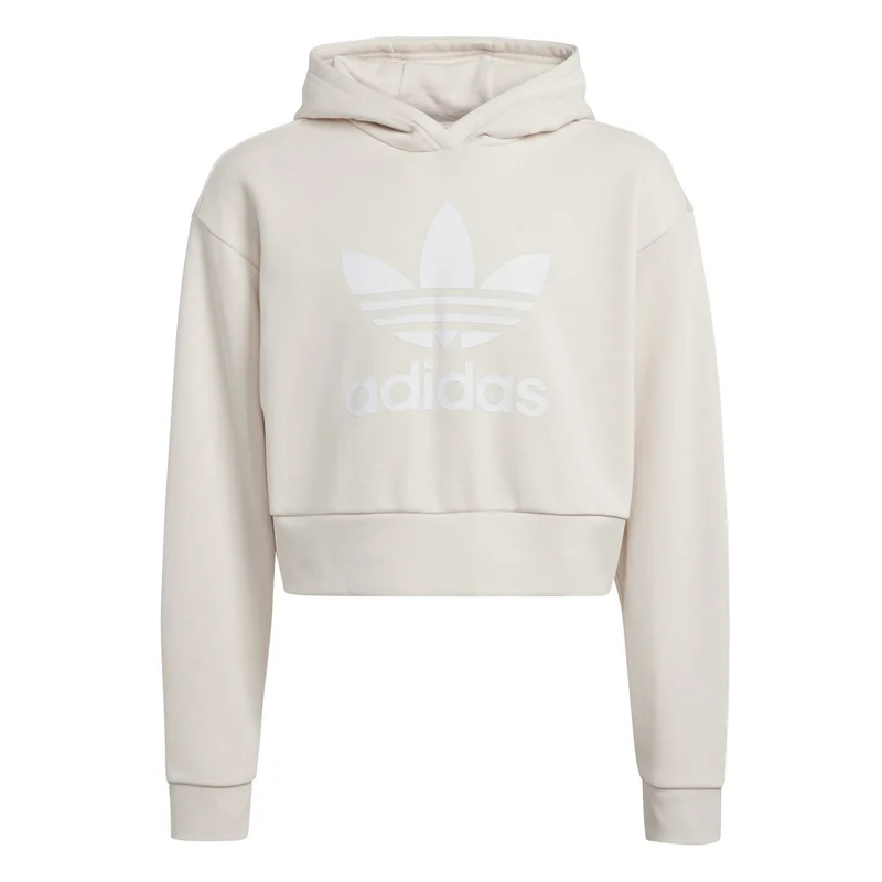 adidas هودي أبيض CROPPED Originals للأطفال