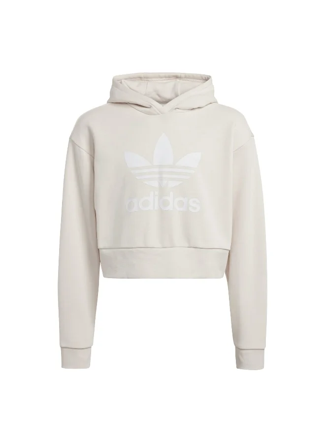 adidas هودي أبيض CROPPED Originals للأطفال