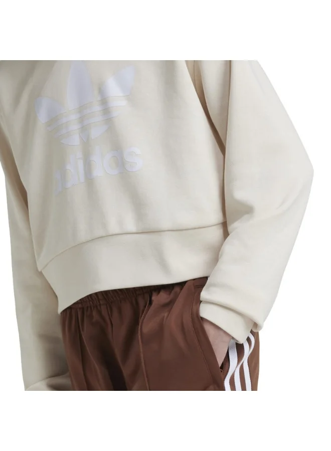 adidas هودي أبيض CROPPED Originals للأطفال