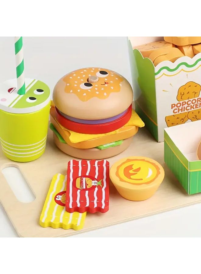 Small Sandwiches Pretend Play Food Set Realistic Wooden Toys For Kids - Image 5