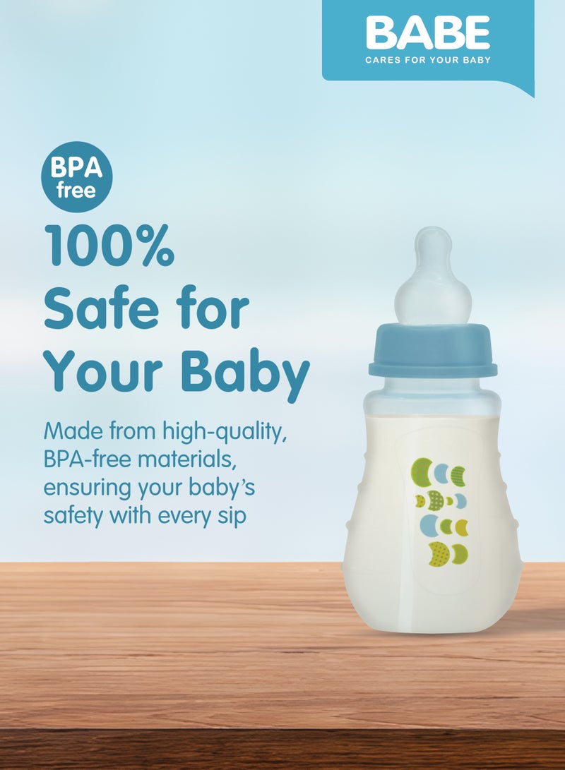 Babe Baby Feeding Bottle - 150ml / 5oz | Safe & Comfortable for Babies Mix colour - Image 4
