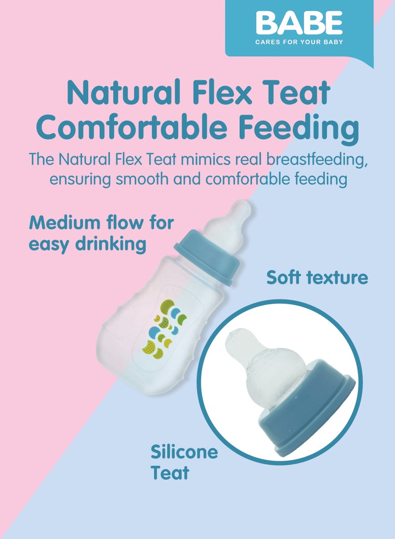 Babe Baby Feeding Bottle - 150ml / 5oz | Safe & Comfortable for Babies Mix colour - Image 5