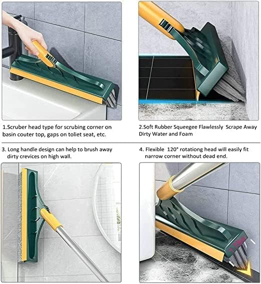 PARSE PERSONAL CARE 2 in 1 Tiles Cleaning Brush Floor Scrub Bathroom Brush with Long Handle 120° Rotate Bathroom Floor Cleaning Brush Home Kitchen Bathroom - Image 4