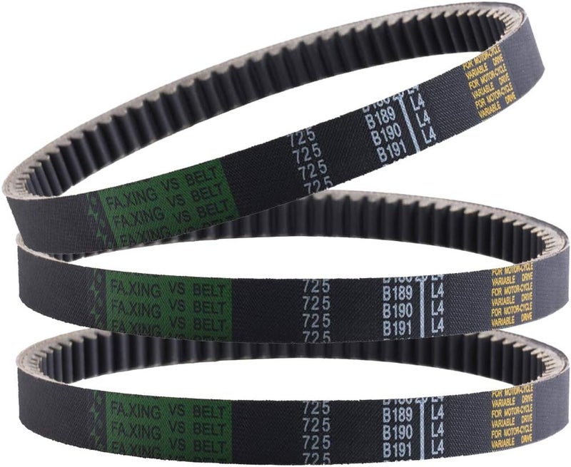 MRELC 3 Pcs Go Kart Drive Belt 725 - Clutch Replacement for Hammerhead 80T & TrailMaster Mid XRX - Image 1