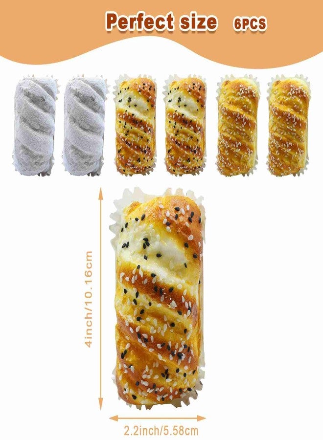 SurpriseSeptember مفاجأة سبتمبر 6 قطع من الكب كيك الاصطناعي المزيف، عرض طعام مزيف نابض بالحياة، كعكات وهمية لتزيين الخبز والحلوى، تستخدم للحفلات، ديكور العائلة، دعائم العرض نموذج كعكة اصطناعية (أ) - Image 2