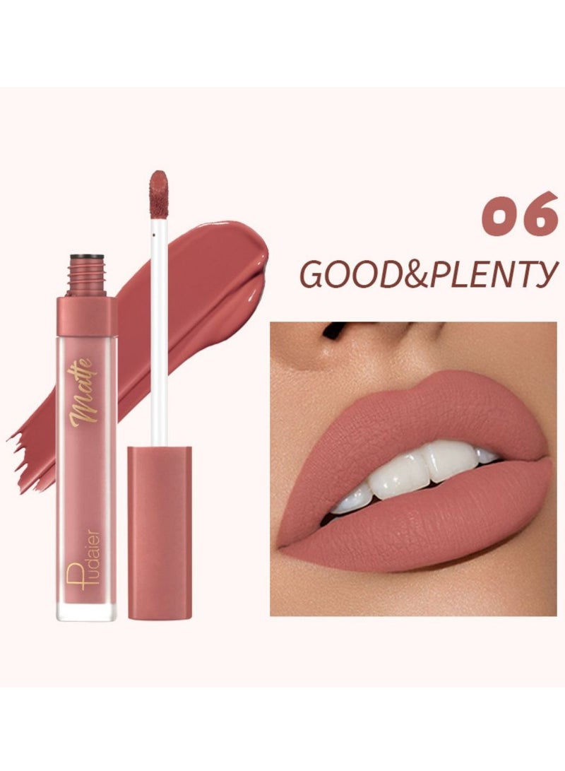 pudaier Pudaier Water Mist Liquid Lipstick: Rich Pigmentation & Hydrating Matte Finish Waterproof, Smudge-Proof, Long-Lasting Comfort – Shade 06#  - Image 1
