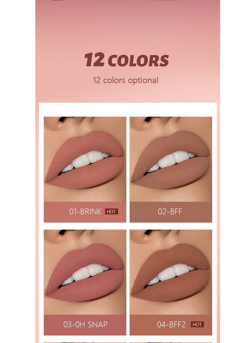 pudaier Pudaier Water Mist Liquid Lipstick: Rich Pigmentation & Hydrating Matte Finish Waterproof, Smudge-Proof, Long-Lasting Comfort – Shade 06#  - Image 5