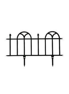 Garden Essentials 3-Piece Victorian Design Aesthetic Look Durable Garden Fence Set Black 38 x 60 cm T21-600B1-023N  - Image 2