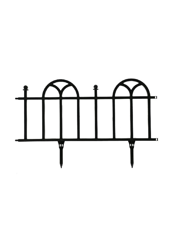 Garden Essentials 3-Piece Victorian Design Aesthetic Look Durable Garden Fence Set Black 38 x 60 cm T21-600B1-023N  - Image 2