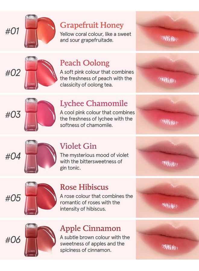 THESAEM Saemmy's Ade Shot Tint - Korean Lip Titnt, Water Gel Lip Stain with Plump Glowy Moisturizing Finish, Buildable Radiant Gloss, Long-Lasting Comfort, 0.1 fl.oz. (06 Apple Cinnamon) - Image 4