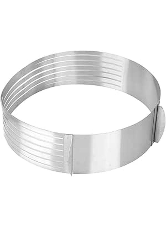 Fdit Adjustable Cake Mold 25-30cm Stainless Steel Baking Ring Non Stick Coating Smooth Edges For Cake Cutting And Baking - Image 1