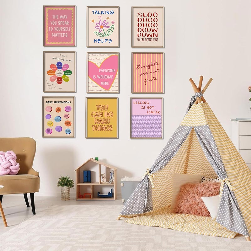 LOARTVE 9Pcs Mental Health Wall Art Prints Motivational Psychology Wall Decor Pictures Inspirational Quotes Colorful Therapy Office Posters for Office Bedroom Home Decoration 8x10in unframed - Image 4