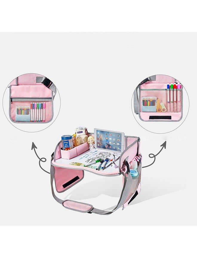 insular Children's Portable Car Painting Board,Car Erasable Painting Tray Surface Seat with Mesh Pockets - Image 3