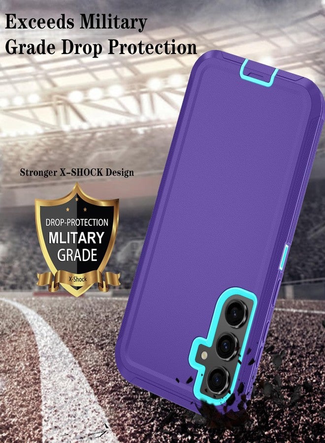 ONOLA Phone Case for Samsung Galaxy S24 Case with HD Screen Protector, Heavy Duty Shockproof & Dropproof 3-Layer Cover Phone Case for Galaxy S24 6.2'',PurpleSkyBlue - Image 4