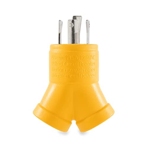 Camco 55438 PowerGrip (30M/2 x 15F) 4-Prong Generator Adapter - Image 1