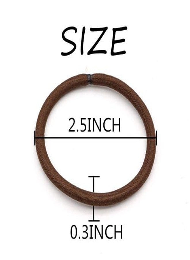 Dofash 30Pcs Brown Hair Ties Hair Elastics Hair Rubber Bands No Damage Metal Free Hair Bands Ouchless Hair Ties for Women Girls Thick Hair(Brown) - Image 5