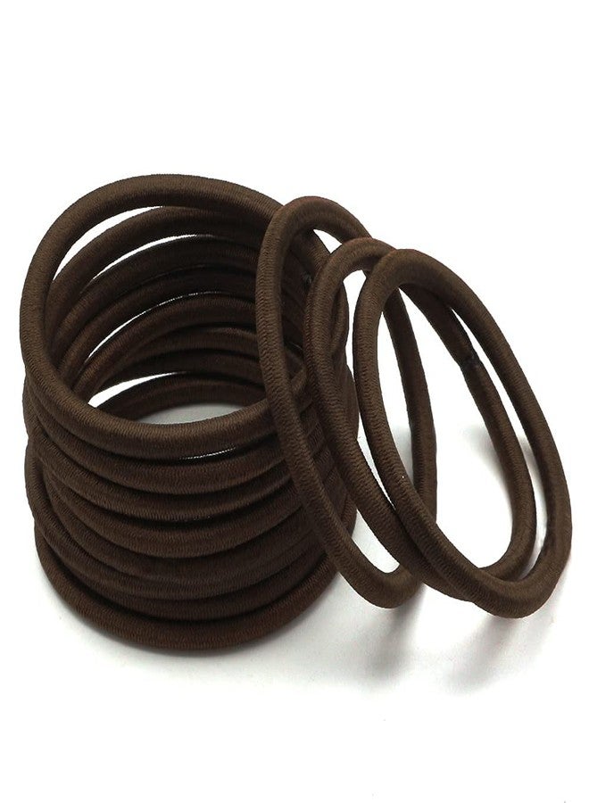 Dofash 30Pcs Brown Hair Ties Hair Elastics Hair Rubber Bands No Damage Metal Free Hair Bands Ouchless Hair Ties for Women Girls Thick Hair(Brown) - Image 3