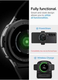 Spigen Liquid Air for Samsung Galaxy Watch 6 Classic 47mm Case Cover Flexible Lightweight TPU (2023) - Matte Black  - Image 4