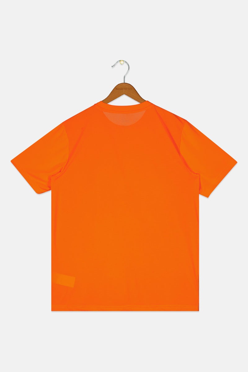 PUMA Kids Boy Brand Logo Short Sleeve T-Shirt, Neon Orange - Image 2