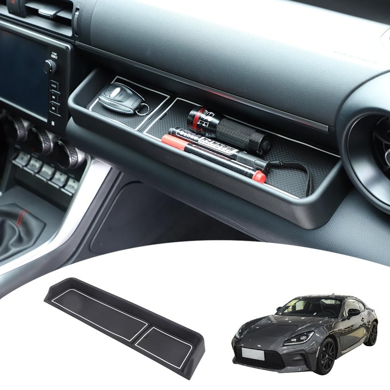 JONKOKO TPE Black Dashboard Storage Box for Subaru BRZ for Toyot 86 20222025 Car CoPilot Glove Box Storage Tidying Organizers Phone Storage Box Auto Accessories