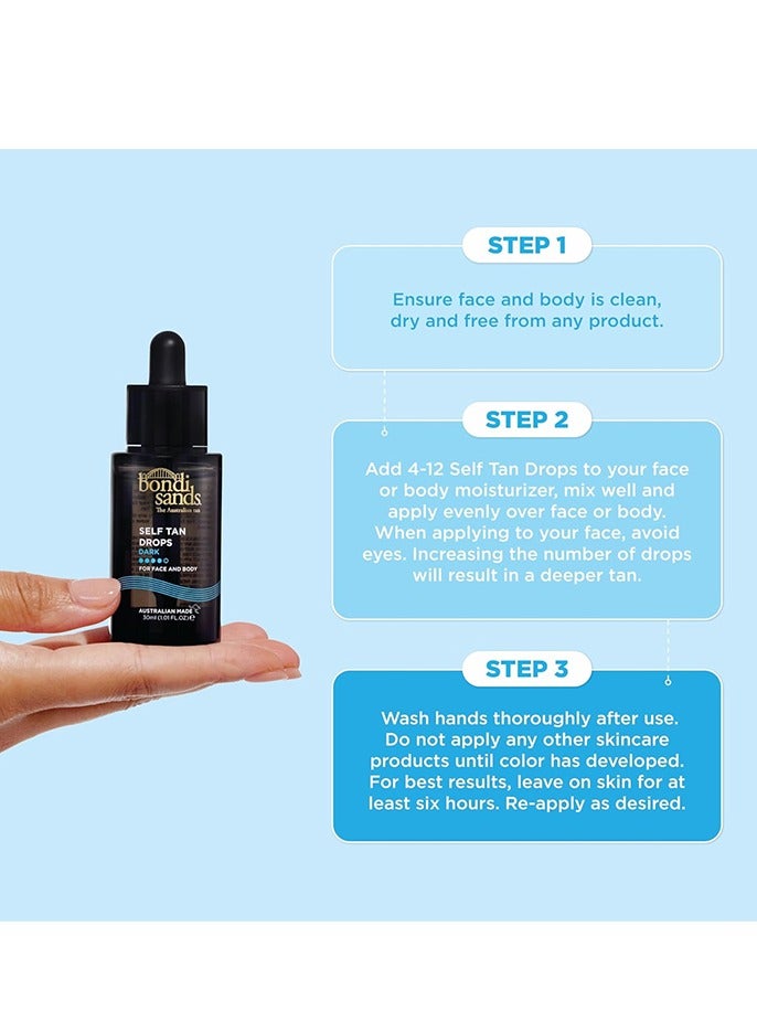 Bondi Sands Face Drops Dark 30ml - Image 3