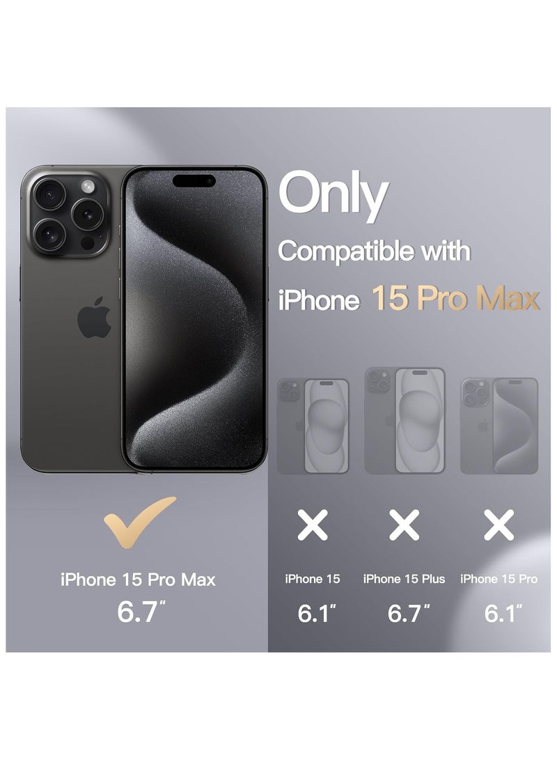 جراب سيليكون لموبايل ايفون 15 بروماكس 6.7 انش، جراب حماية كامل الجسم بملمس ناعم حريري، غطاء مضاد للصدمات (اسود) - Image 2