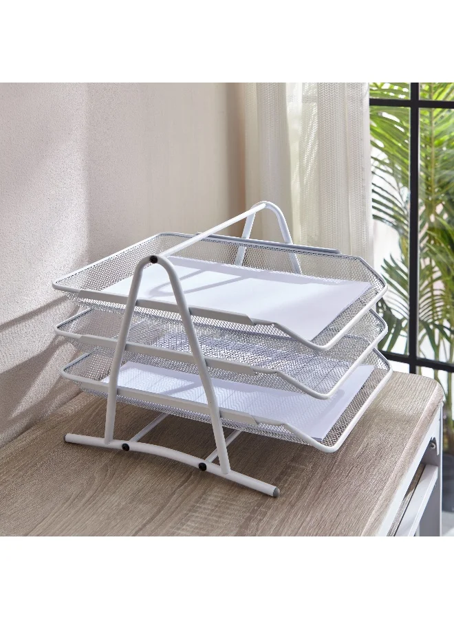 Home Box Mesh 3 - Tier File Rack