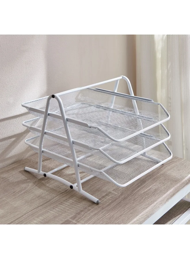 هوم بوكس رف ملفات شبكي ثلاثي الطبقات