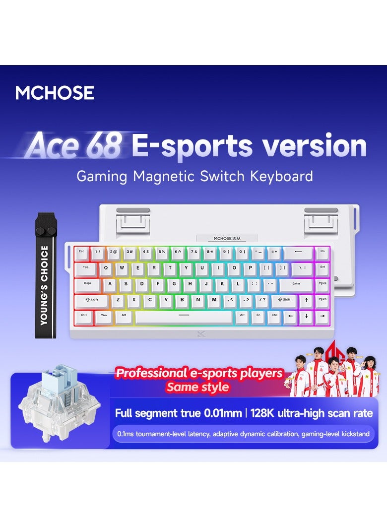 MCHOSE ACE68 Wired Mechanical Gaming Keyboard Magnetic Switch Hot Swappable E-sports Custom Gaming Keyboard Computer Gamer Accessories  - Image 2