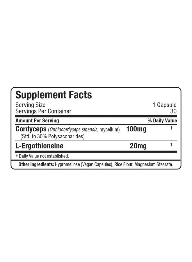 Allmax مكمل الأداء الرياضي والتعافي ALLMAX EGT20+ مع L-Ergothioneine وكورديسيبس، دعم مضاد للأكسدة وعوامل التكيف، 30 كبسولة نباتية - Image 4