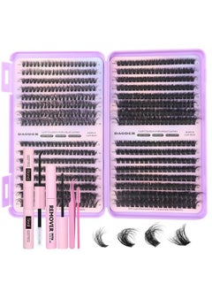 Lash Clusters Kit 640Pcs Lash Extension Kit Wispy 40D+60D+80D+100D Fluffy Cluster Lash Kit D Curl Volume Individual Lashes With Lash Revmover Lash Bond Seal 9-16Mm(40D+60D+80D+100D Kit 640Pcs) - pzsku/Z337DA61D77EEA1B9D92BZ/45/_/1734437788/458ddcb4-c270-4fd4-870d-ce999cddb398